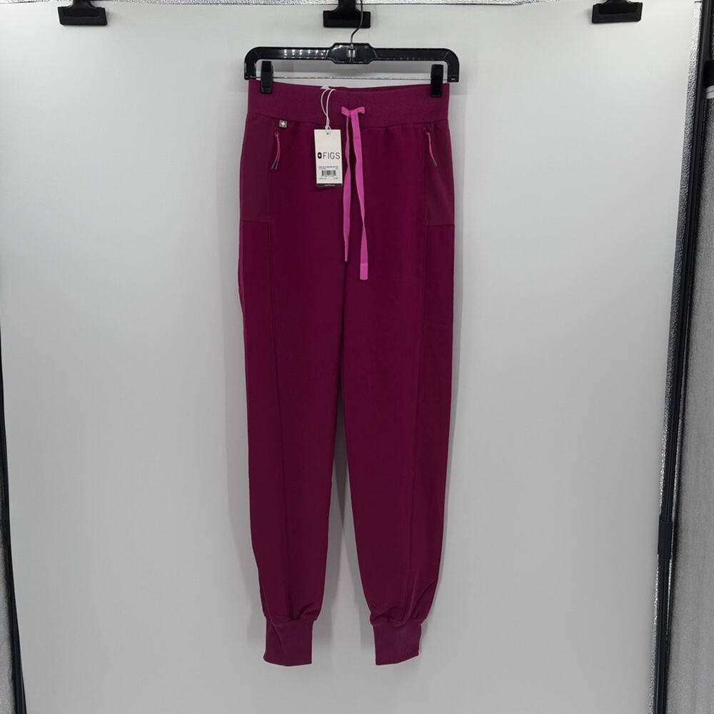 Figs Women's Boston Slim Tall Jogger Scrub Pants - Dark Magenta- XXS - NWT